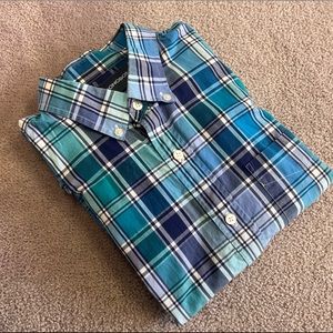 Bonobos Mens Blue Plaid Button Shirt